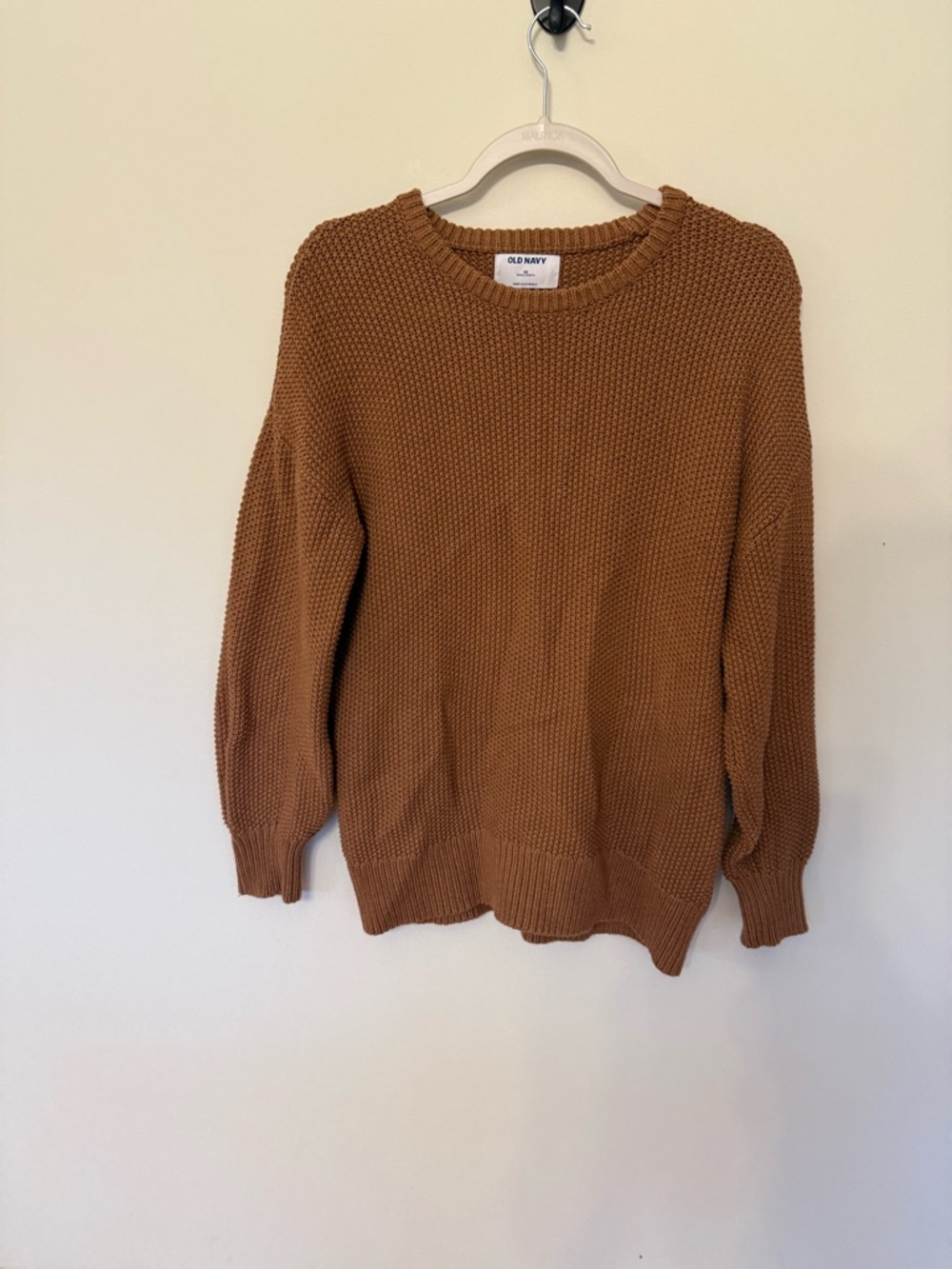 Old Navy Chunky Crewneck Sweater in Rust Brown